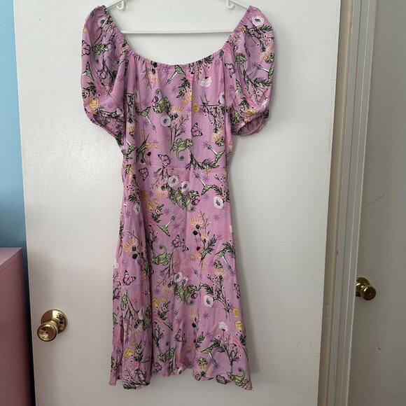 SUMMER SALE! Disney Rapunzel Purple Puff Sleeve Dress w/ Side Zipper – M (NWT) - Picture 2 of 5